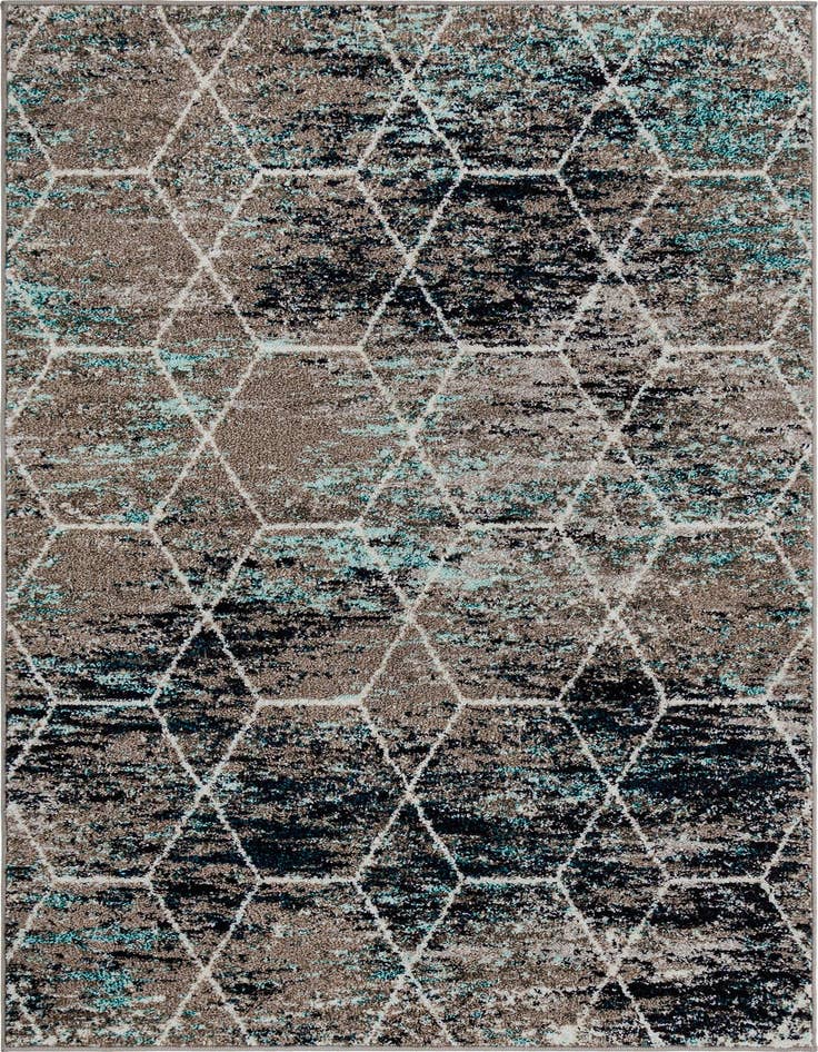 Detail image of  4' x 6' Lattice Frieze Rug