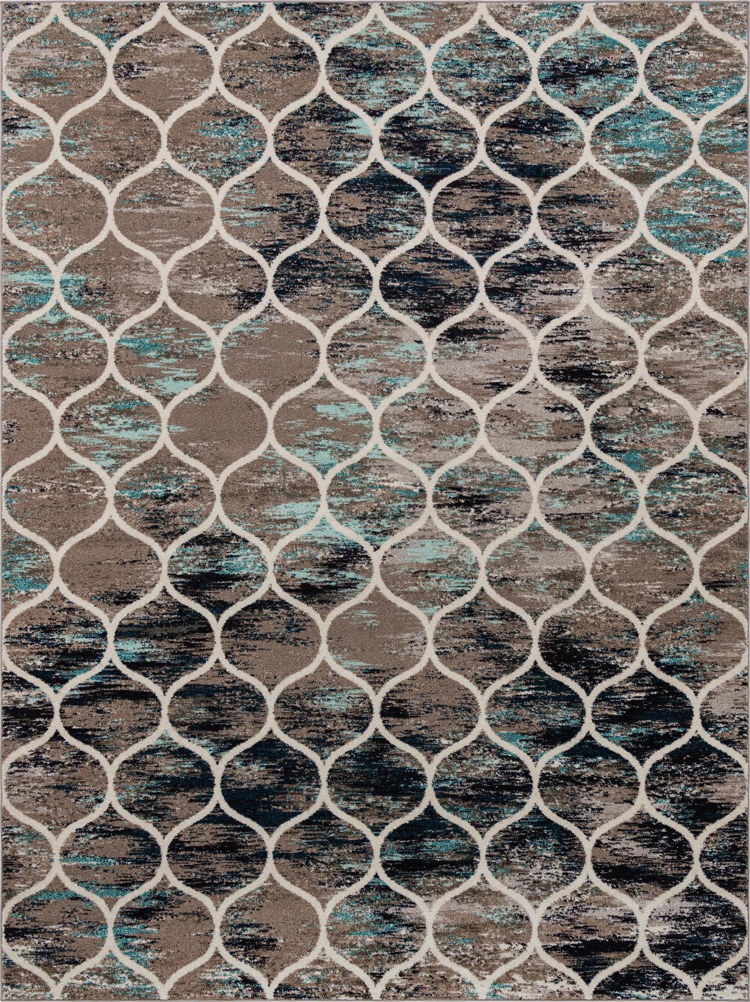  10' x 13' Lattice Frieze Rug