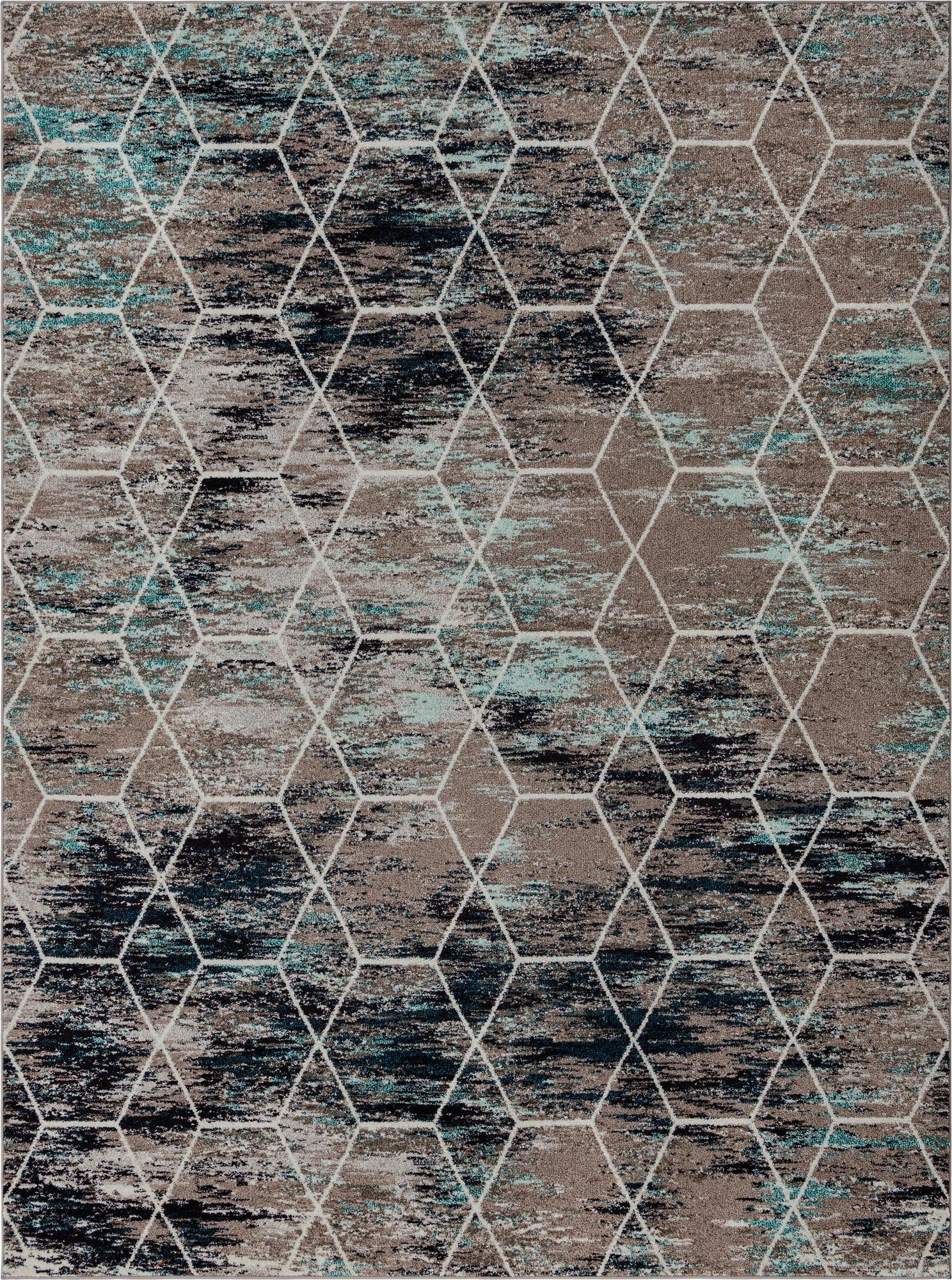  9' x 12' Lattice Frieze Rug