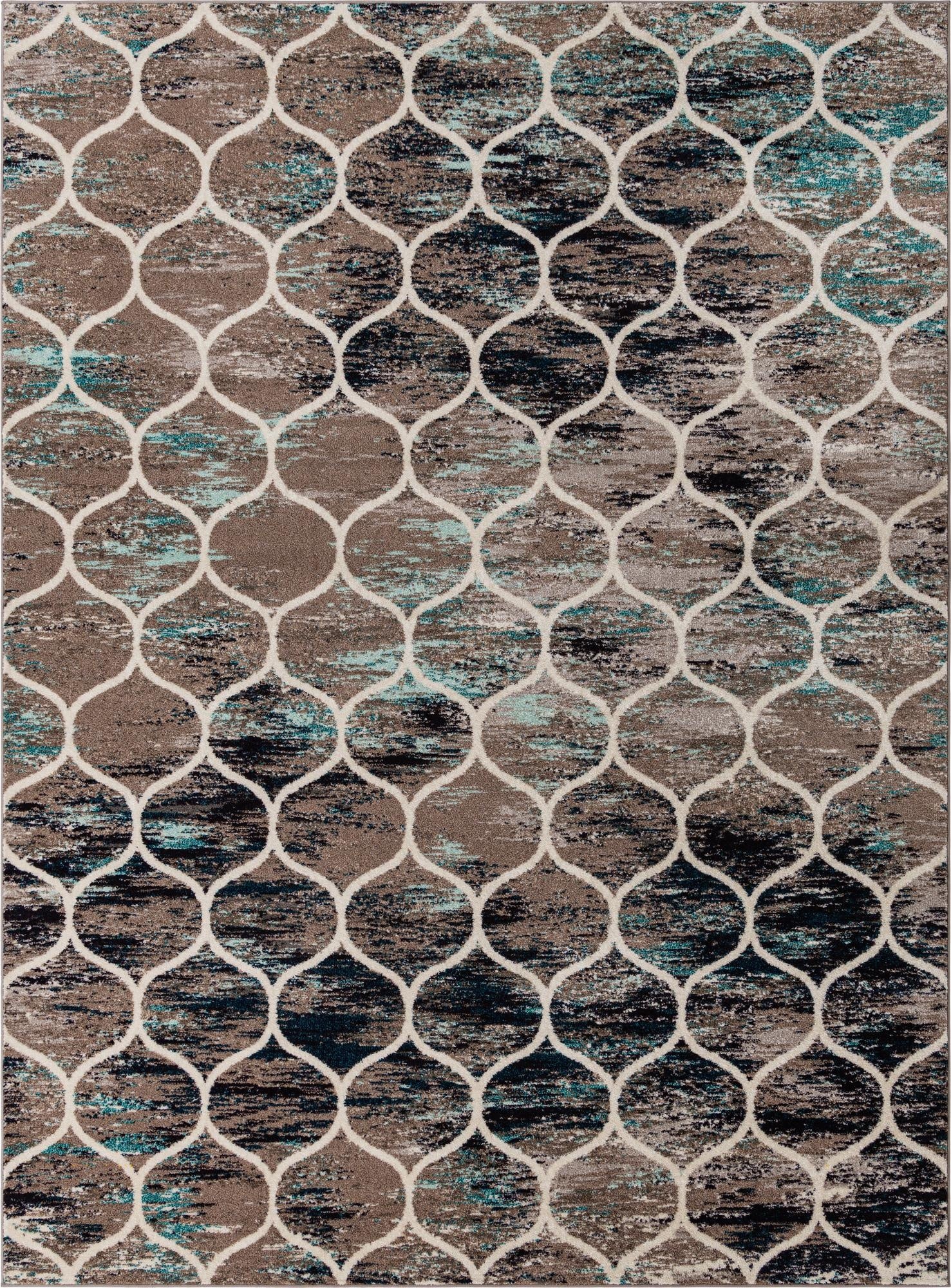  9' x 12' Lattice Frieze Rug