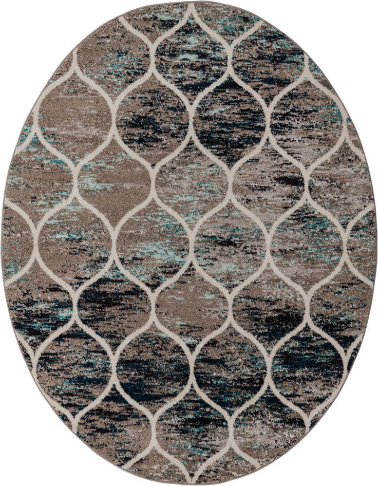 Detail image of 7' x 7' Lattice Frieze Round Rug