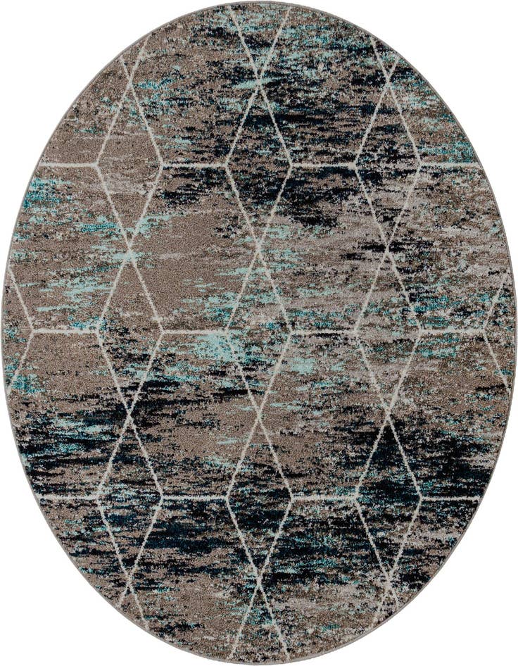 Detail image of 6' x 6' Lattice Frieze Round Rug