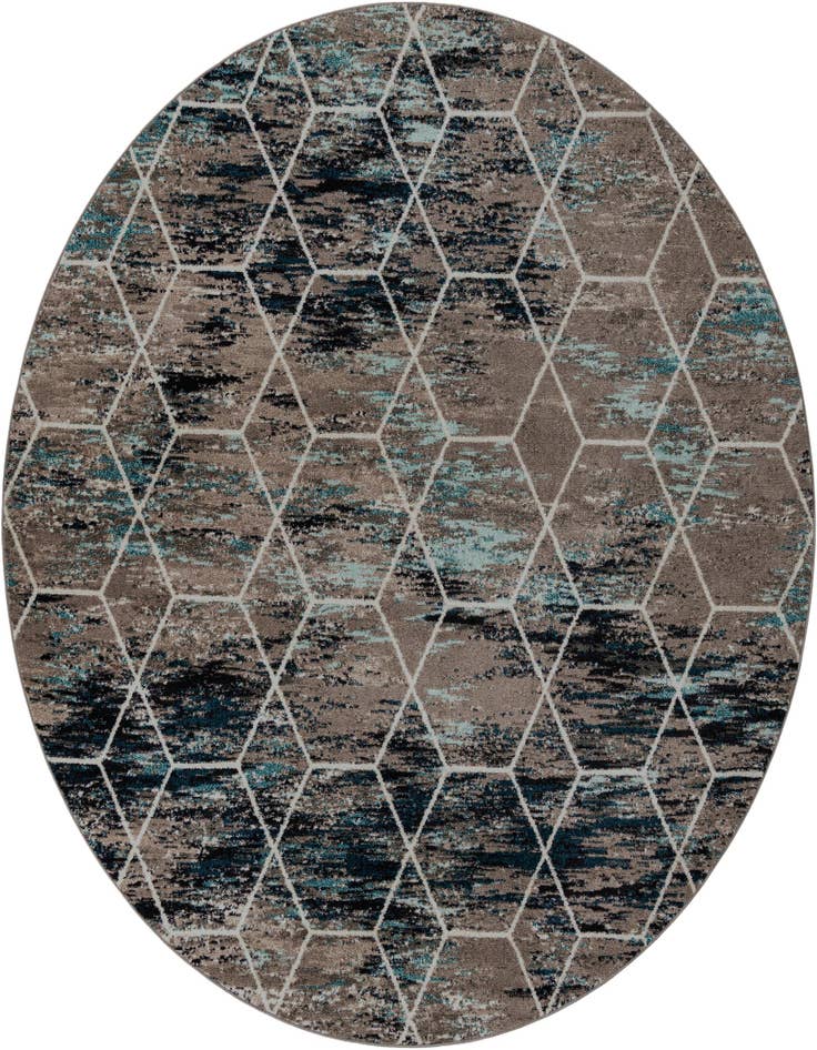Detail image of  10' x 10' Lattice Frieze Round Rug