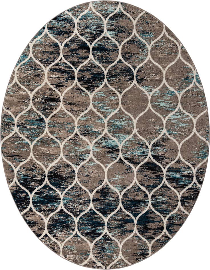 Detail image of  10' x 10' Lattice Frieze Round Rug