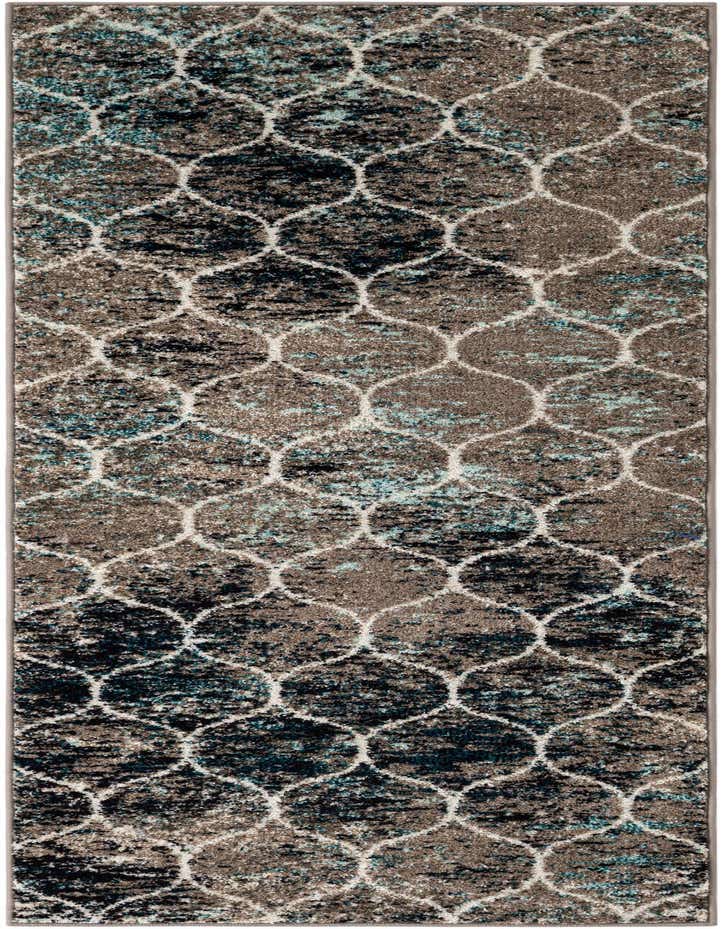 Primary image  2' 6 x 7' Lattice Frieze Runner Rug