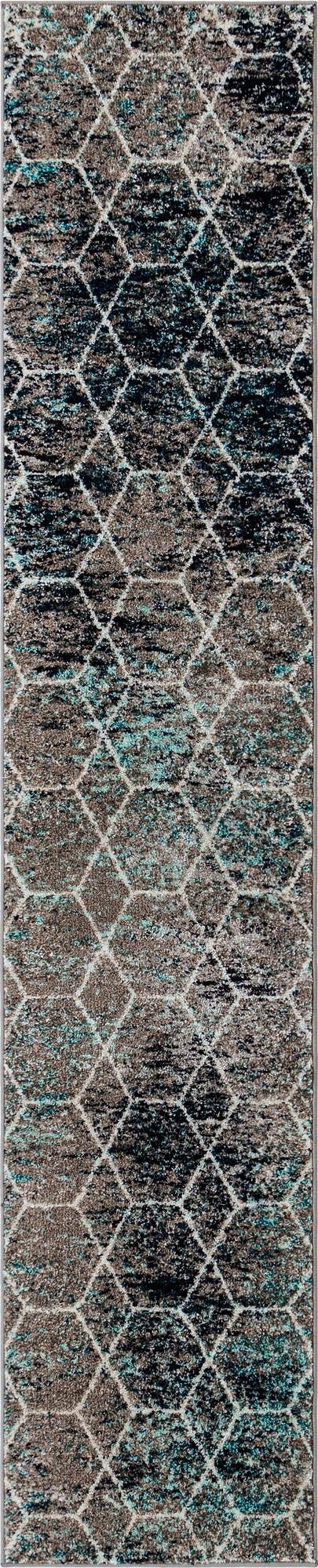  2' x 10' Lattice Frieze Runner Rug