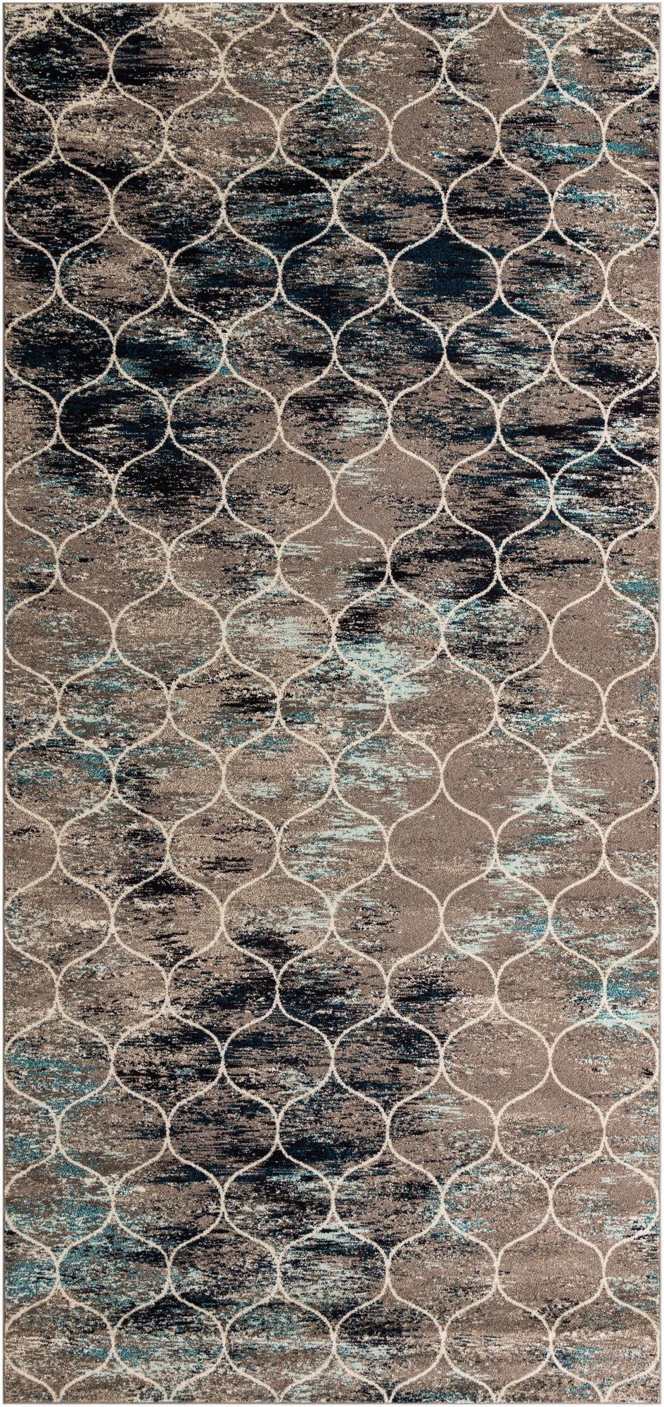  8' x 17' Lattice Frieze Runner Rug