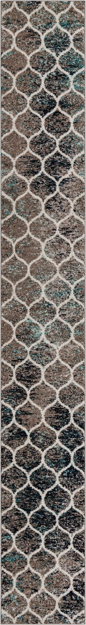  2' x 13' Lattice Frieze Runner Rug