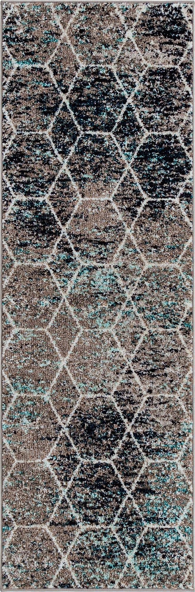  2' x 6' Lattice Frieze Runner Rug