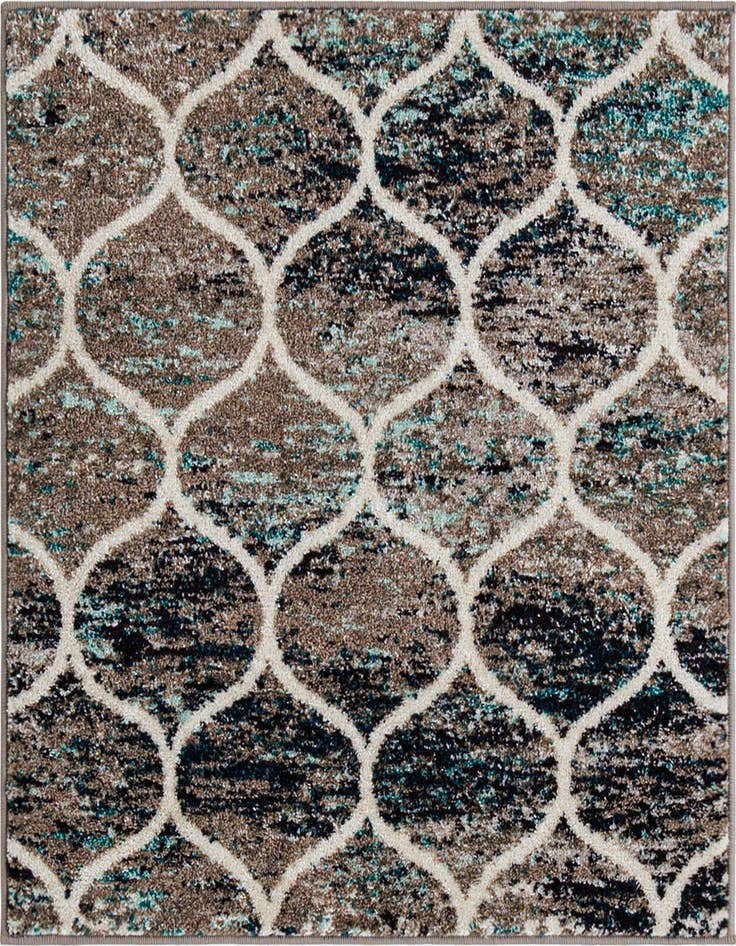 Detail image of  3' x 3' Lattice Frieze Square Rug