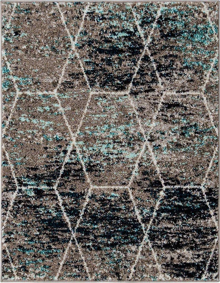 Detail image of  3' x 3' Lattice Frieze Square Rug