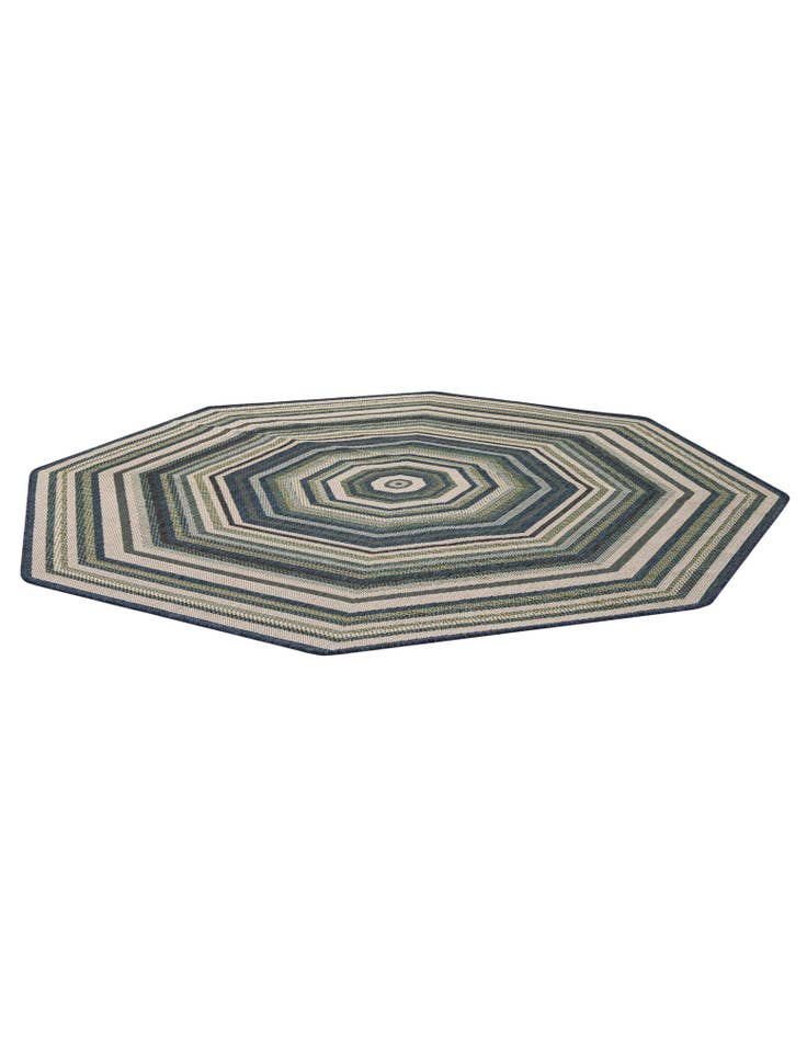Detail image of  7' 10 x 7' 10  Washable Baja Indoor / Outdoor Octagon Rug