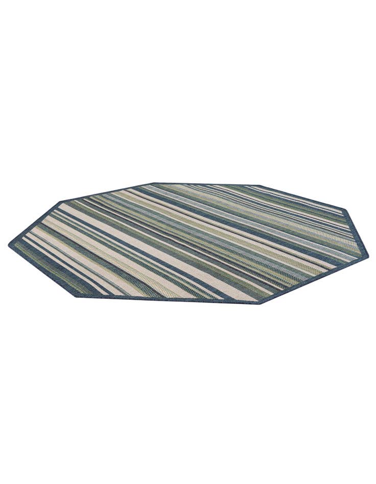 Detail image of  7' 10 x 7' 10  Washable Baja Indoor / Outdoor Octagon Rug