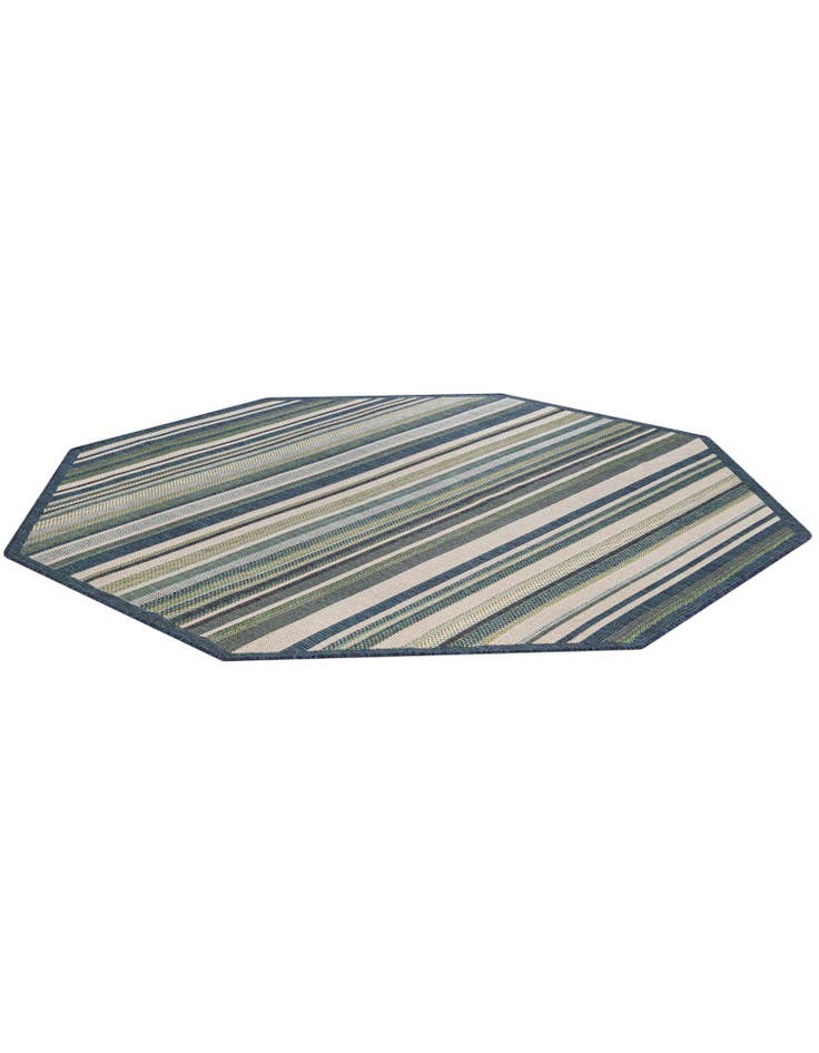 Detail image of  7' 10 x 7' 10  Washable Baja Indoor / Outdoor Octagon Rug