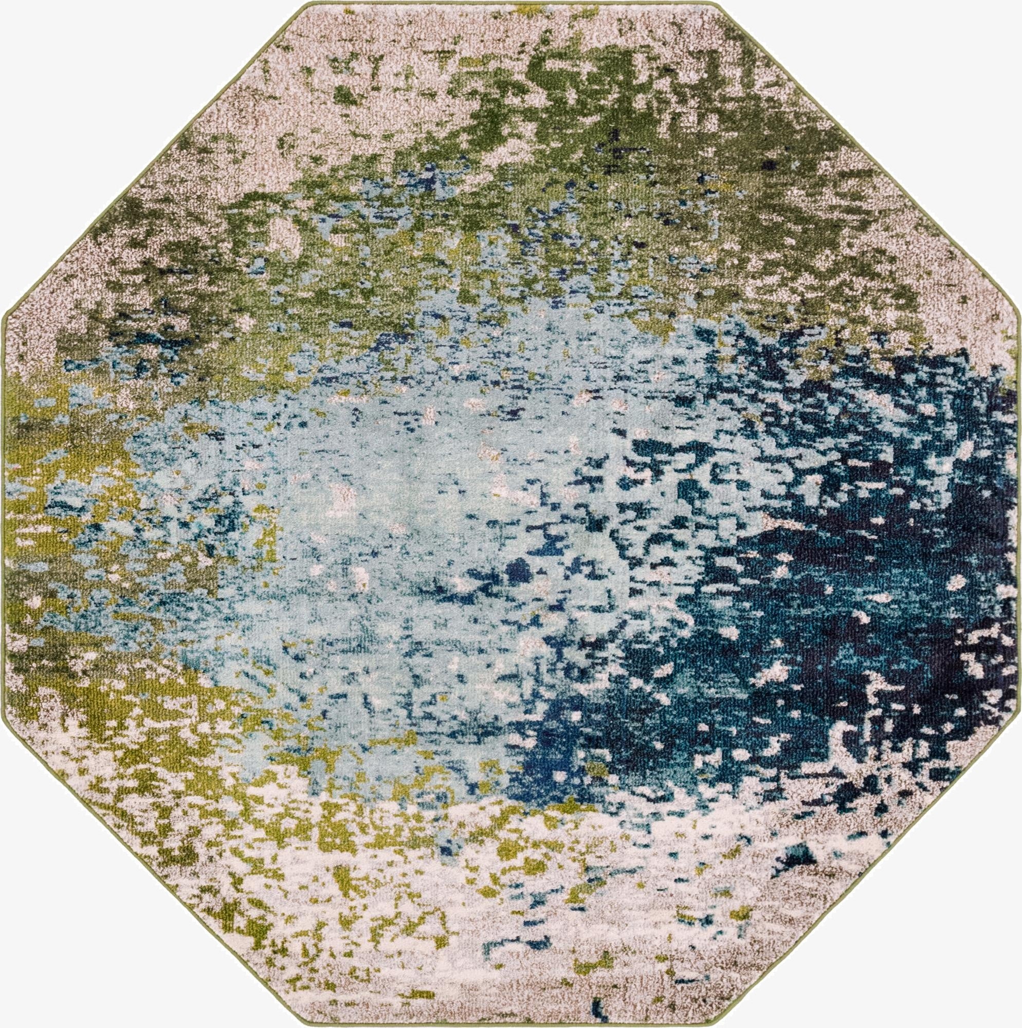  6' x 6'  Washable Hyacinth Octagon Rug