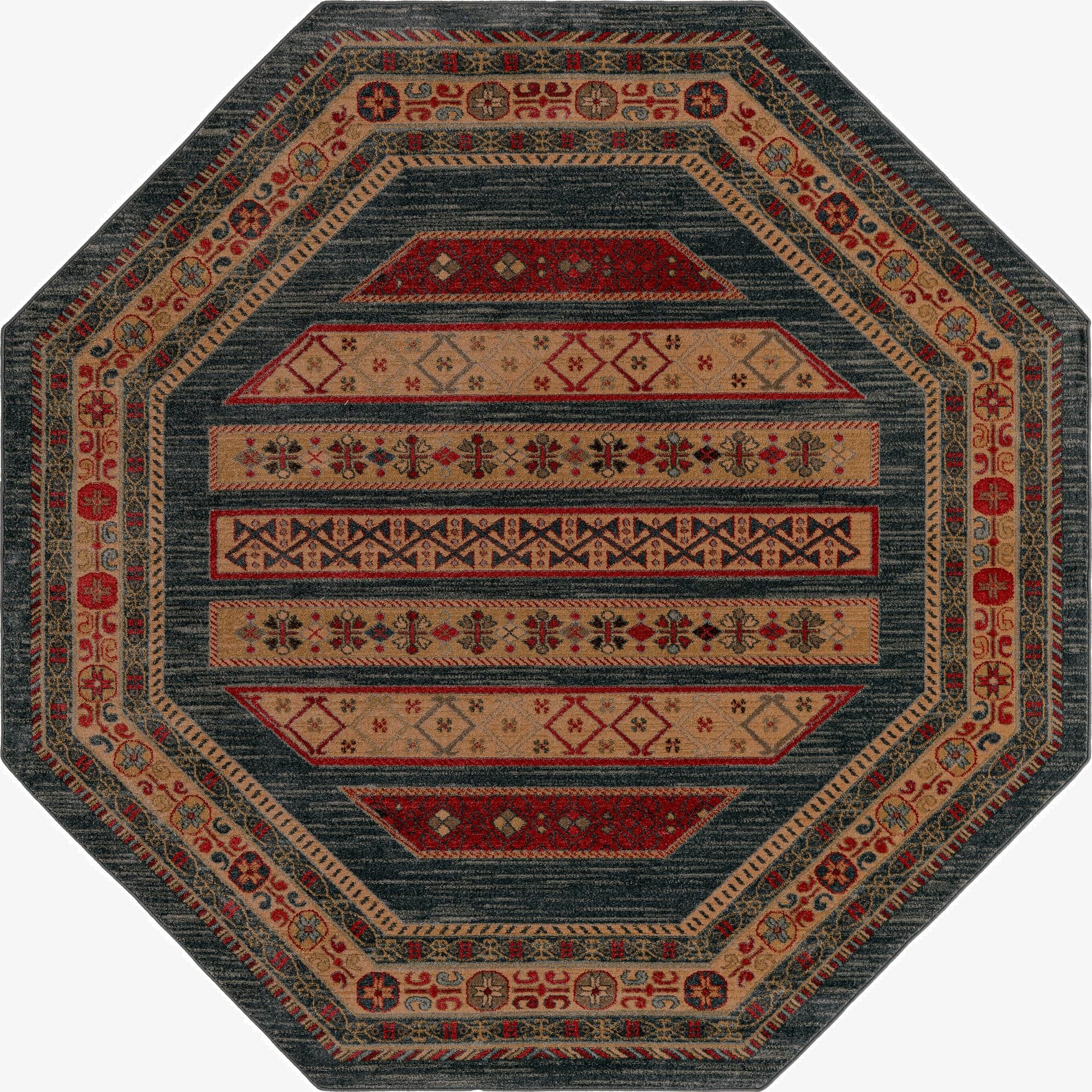 7' x 7' Kashkuli Gabbeh Octagon Rug