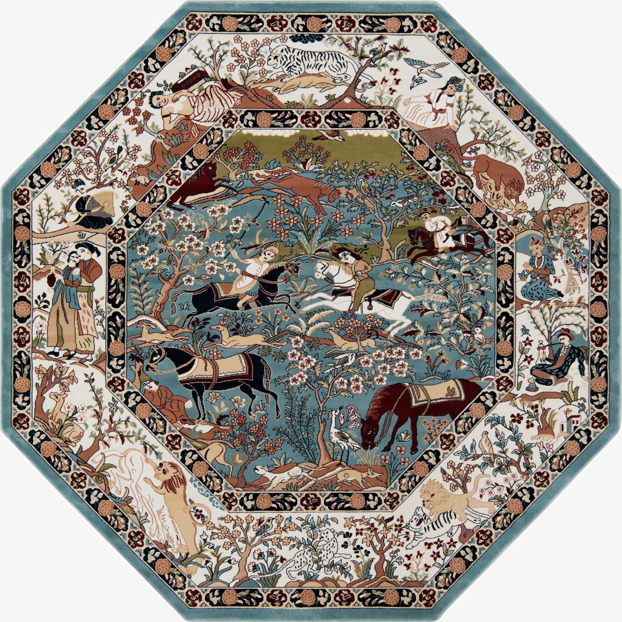  7' 10 x 7' 10 Nain Design Octagon Rug