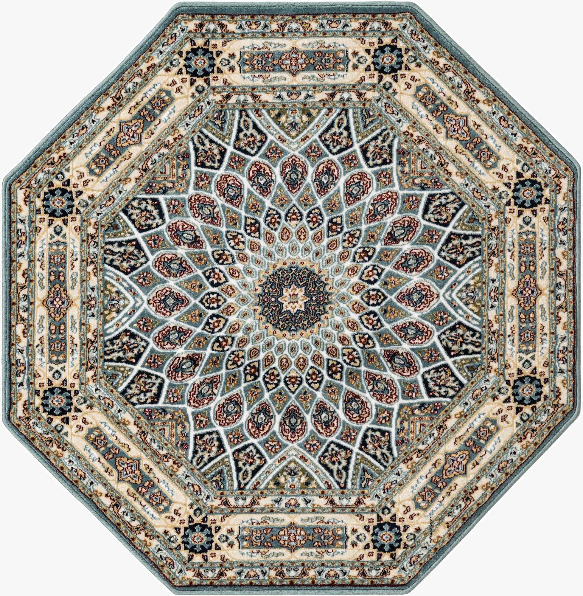  3' x 3' Nain Design Octagon Rug