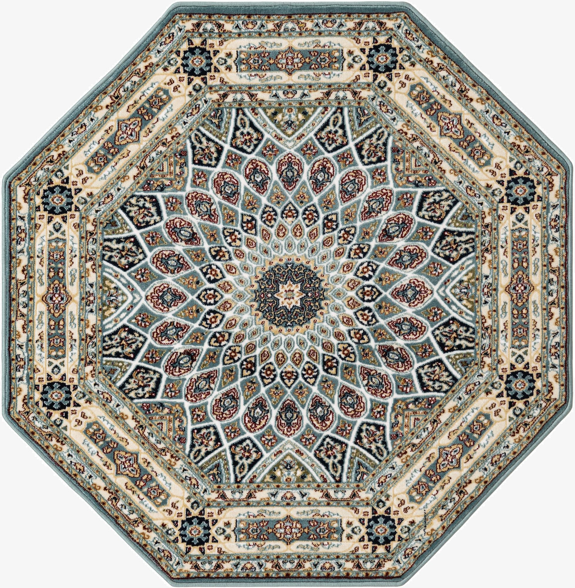  4' x 4' Nain Design Octagon Rug