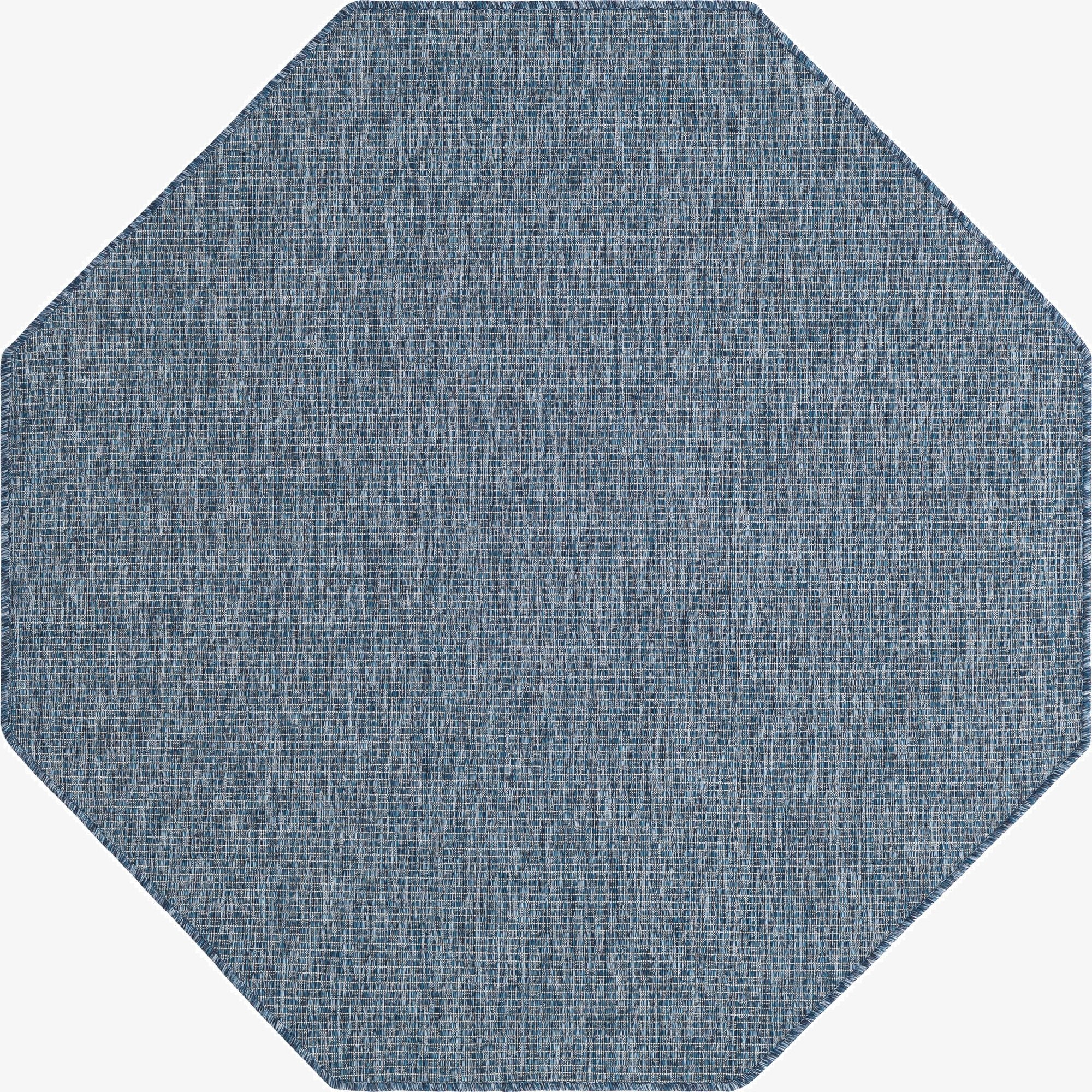  5' 3 x 5' 3  Washable Solid Indoor / Outdoor Octagon Rug