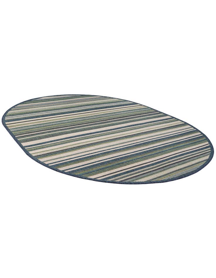 Detail image of  7' 10 x 10'  Washable Baja Indoor / Outdoor Oval Rug
