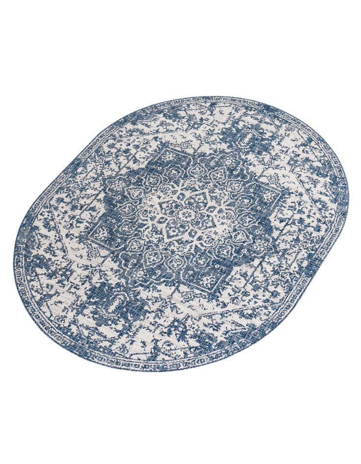 Detail image of  7' 10 x 10'  Washable Jill Zarin Dubai Indoor / Outdoor Oval Rug