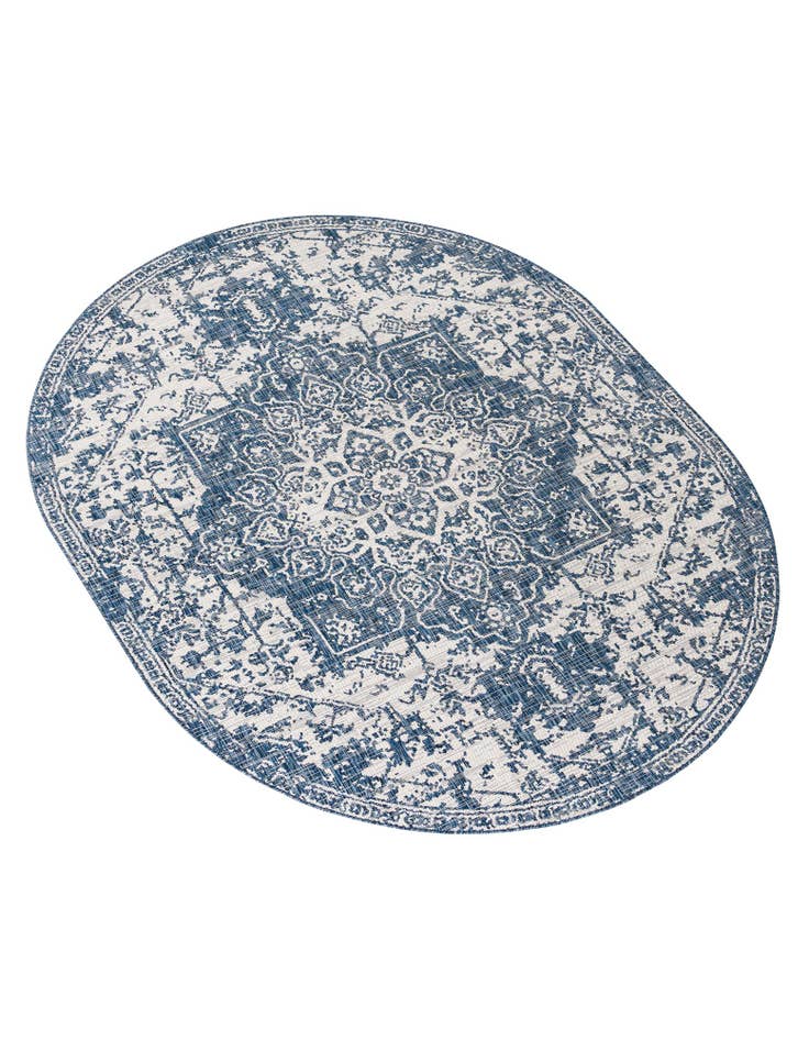 Detail image of  7' 10 x 10'  Washable Jill Zarin Dubai Indoor / Outdoor Oval Rug