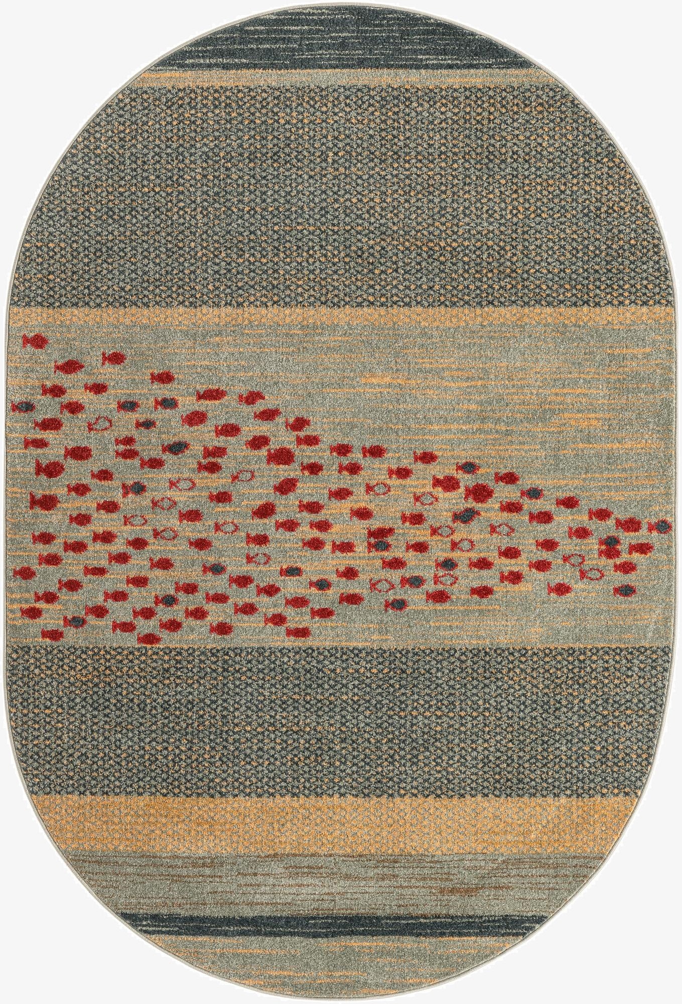  4' x 6' Kashkuli Gabbeh Oval Rug