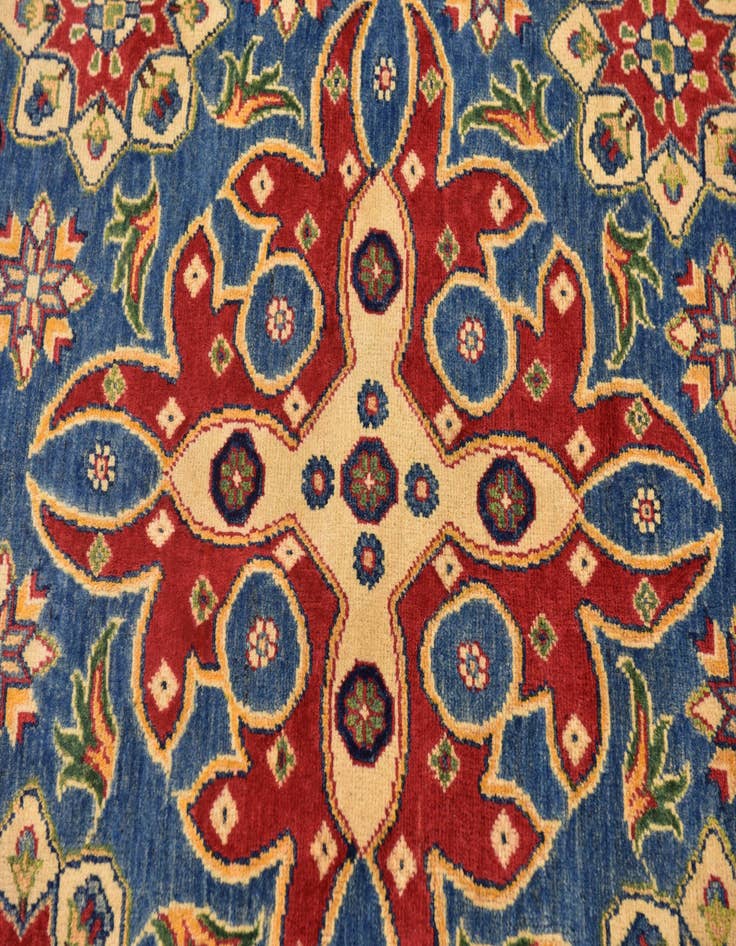 Detail image of  6' 6 x 6' 8  Hand Knotted Kazak Oval Rug