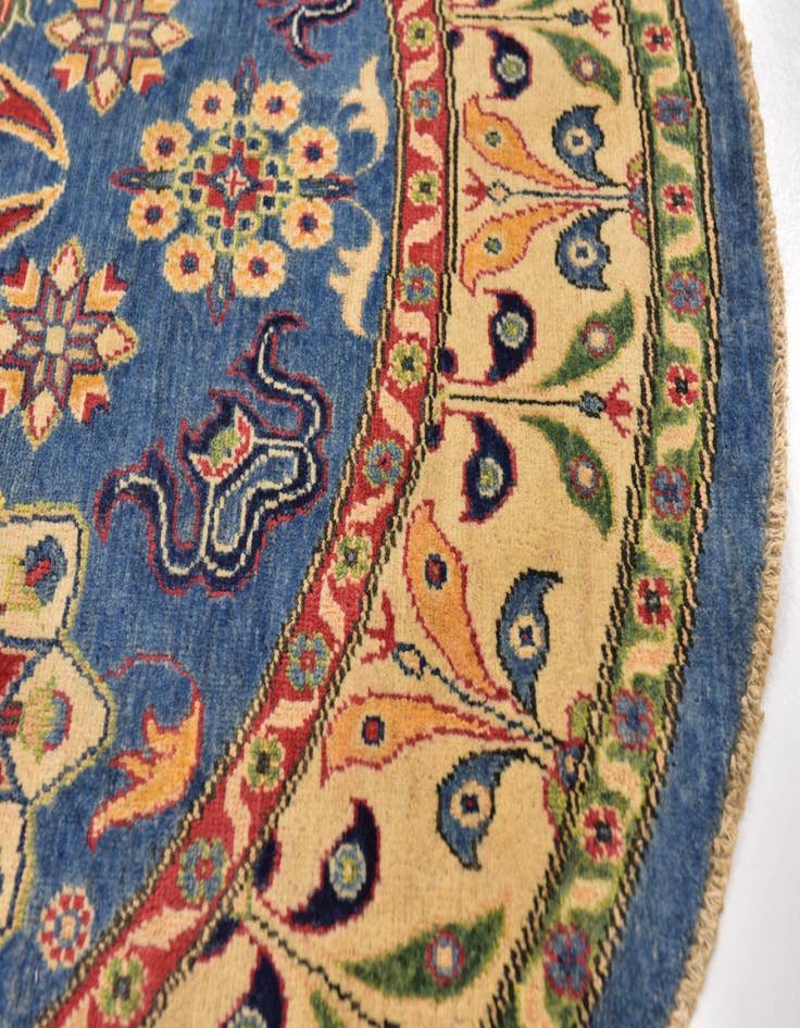 Detail image of  6' 6 x 6' 8  Hand Knotted Kazak Oval Rug