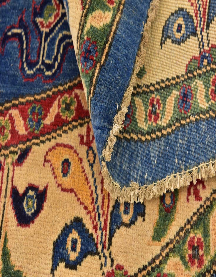 Detail image of  6' 6 x 6' 8  Hand Knotted Kazak Oval Rug