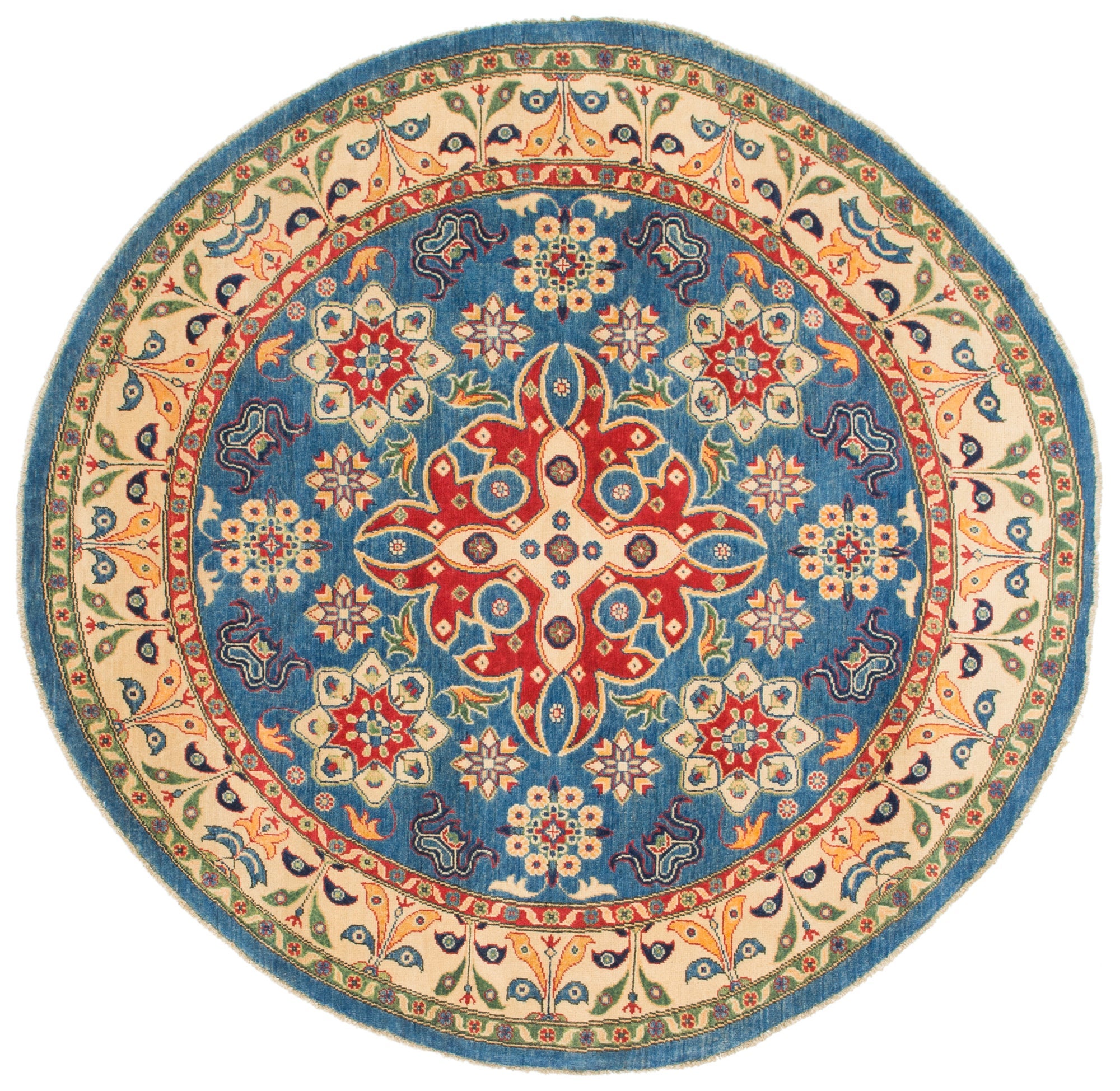 Primary image  6' 6 x 6' 8  Hand Knotted Kazak Oval Rug