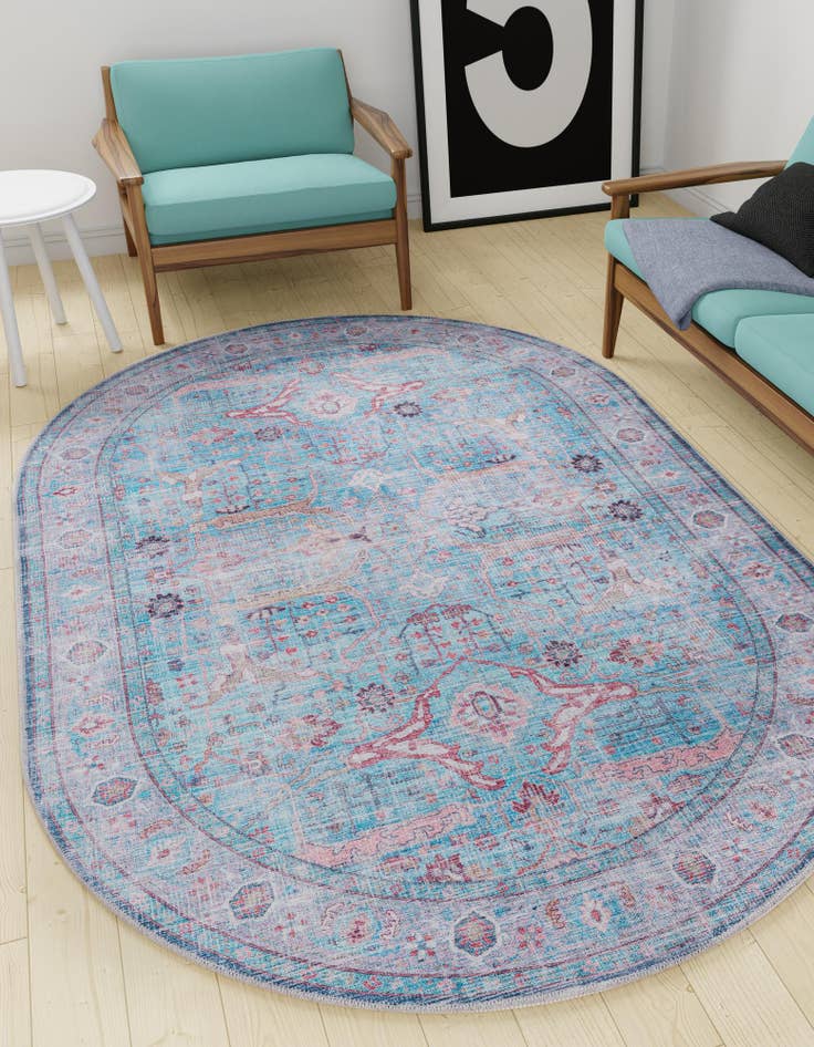 Detail image of  4' x 6'  Washable Maahru Oval Rug