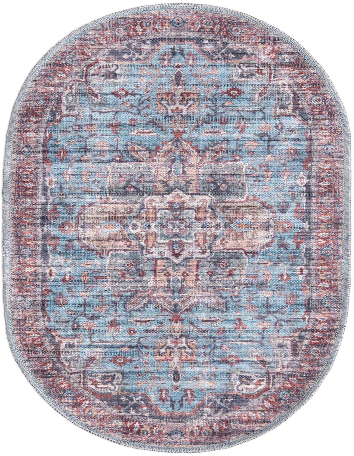 Primary image  2' x 3'  Washable Maahru Oval Rug