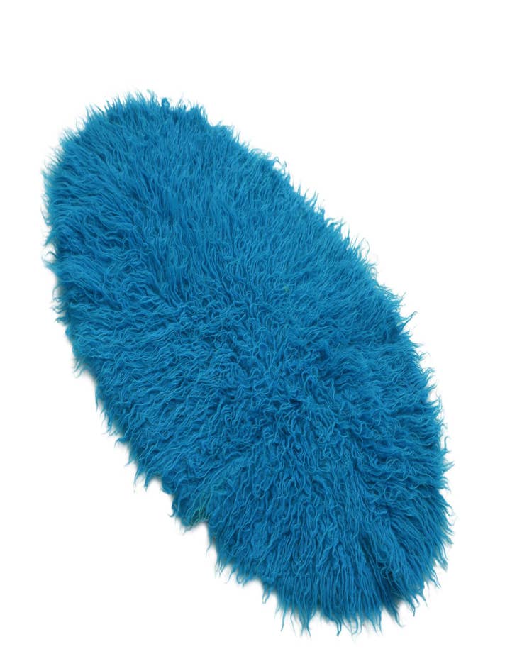 Detail image of  1' 10 x 3' 4  Hand Knotted Moroccan Wool Oval Rug