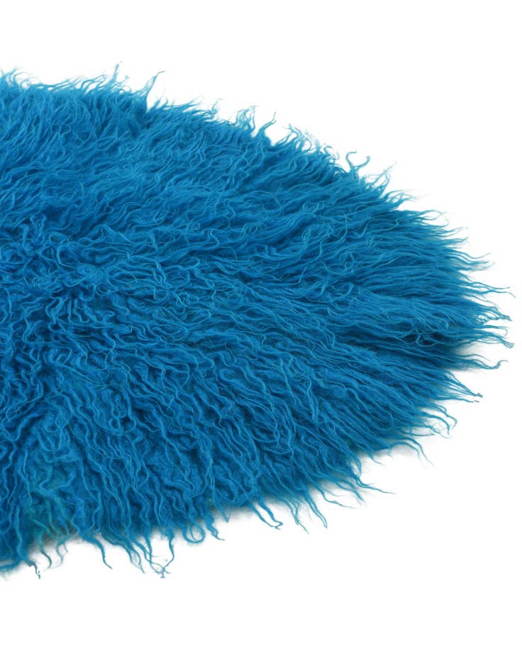 Detail image of  1' 10 x 3' 4  Hand Knotted Moroccan Wool Oval Rug