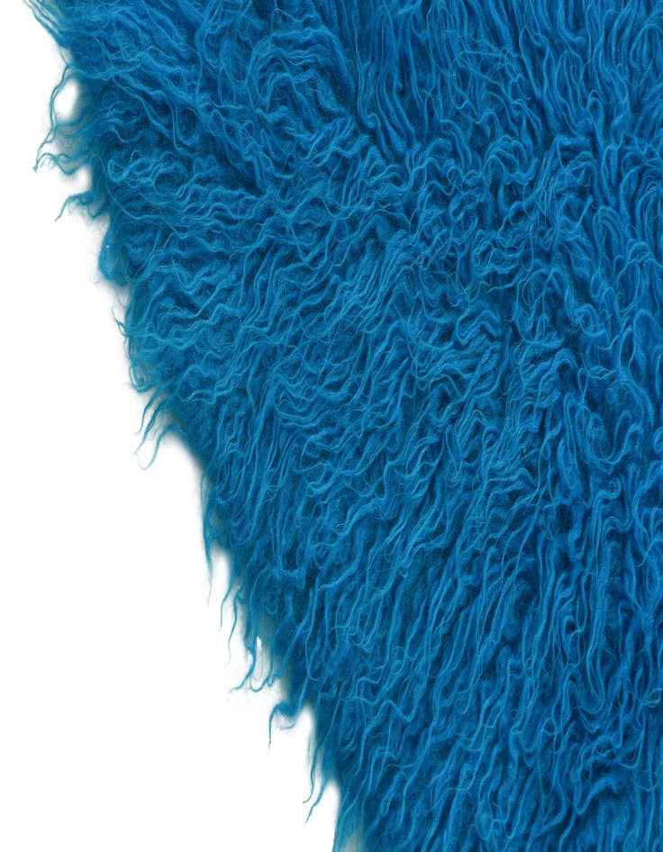 Detail image of  1' 10 x 3' 4  Hand Knotted Moroccan Wool Oval Rug