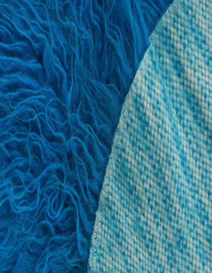 Detail image of  1' 10 x 3' 4  Hand Knotted Moroccan Wool Oval Rug