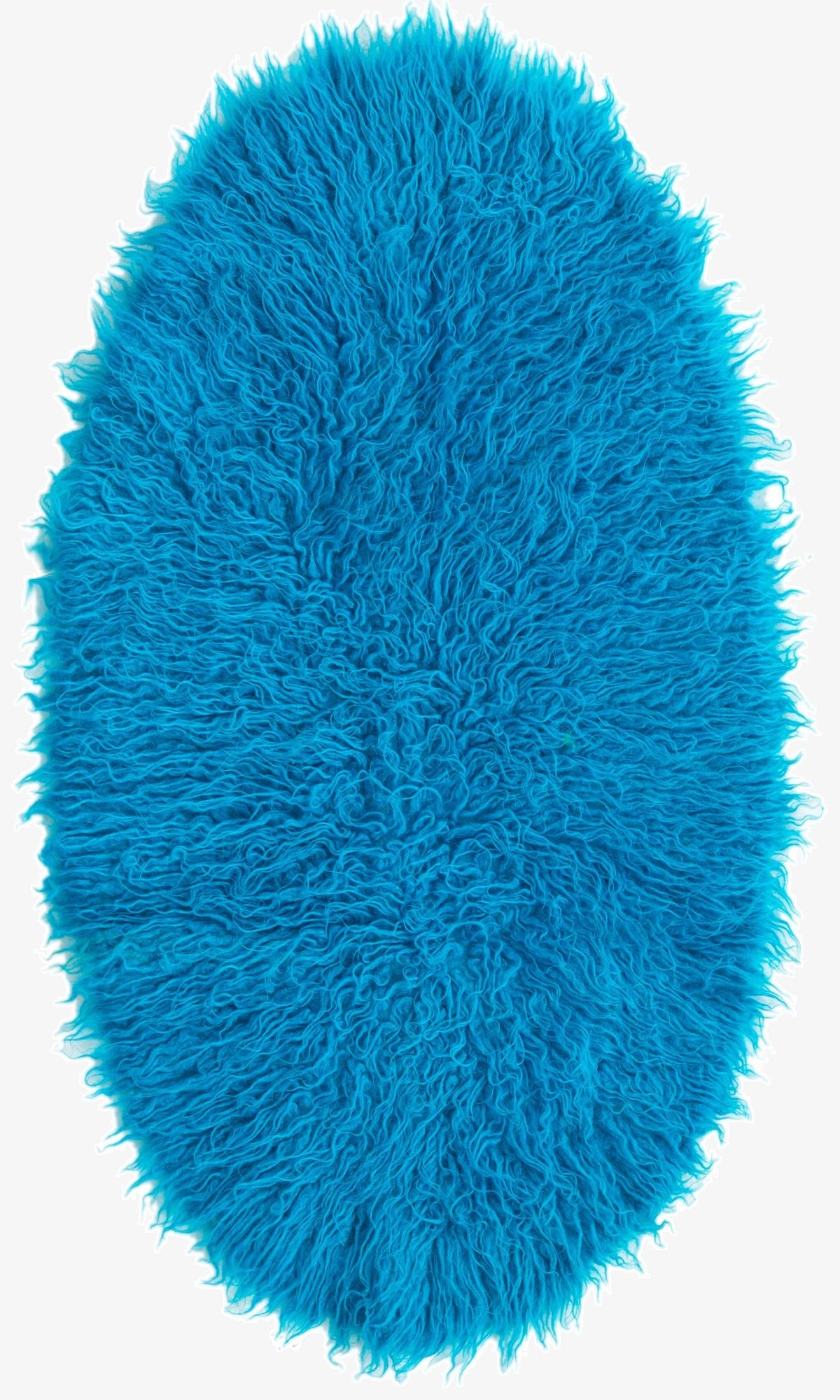  1' 10 x 3' 4  Hand Knotted Moroccan Wool Oval Rug