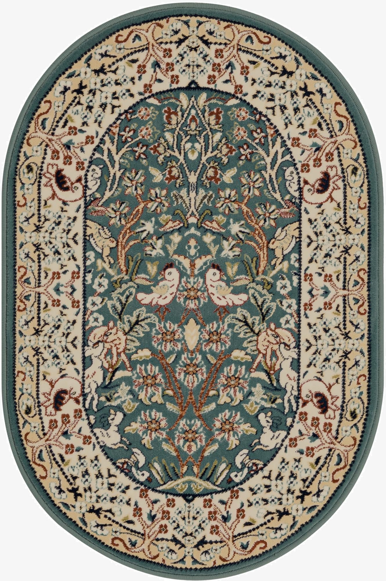 2' x 3' Nain Design Oval Rug