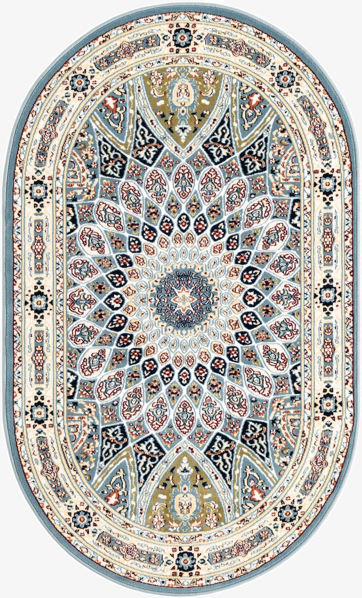  3' 1 x 5' 3 Nain Design Oval Rug