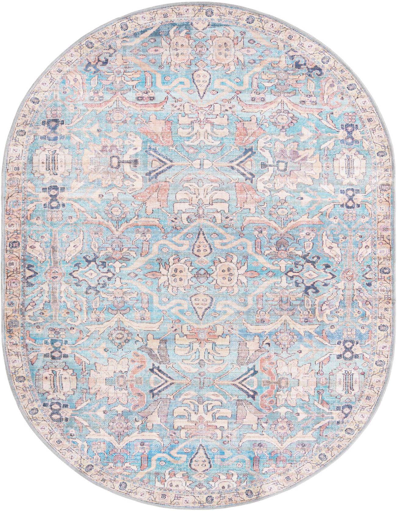 Primary image  5' 3 x 8'  Washable Nostalgia Oval Rug