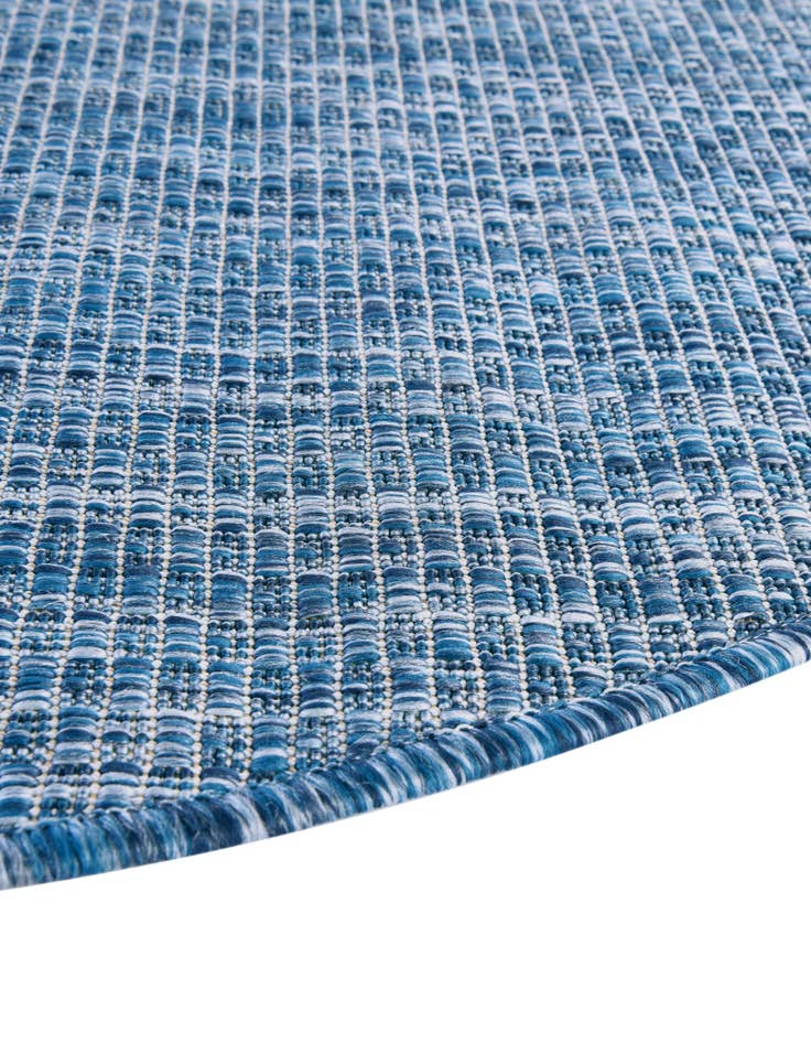 Detail image of  7' 10 x 10'  Washable Solid Indoor / Outdoor Oval Rug
