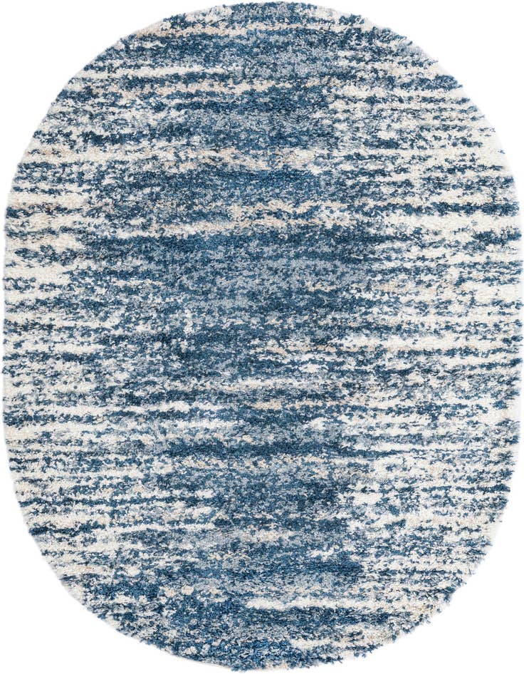 Detail image of  5' 3 x 8' Serenity Shag Oval Rug