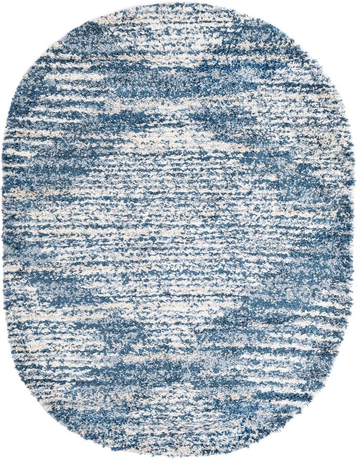 Detail image of  5' 3 x 8' Serenity Shag Oval Rug
