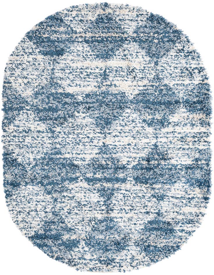 Detail image of  5' 3 x 8' Serenity Shag Oval Rug