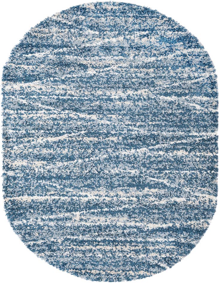 Detail image of  5' 3 x 8' Serenity Shag Oval Rug