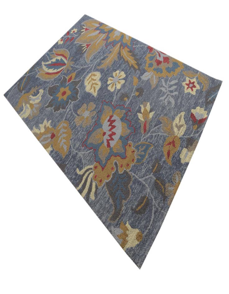 Detail image of  5' 1 x 7' 10 Agra Wool Rug