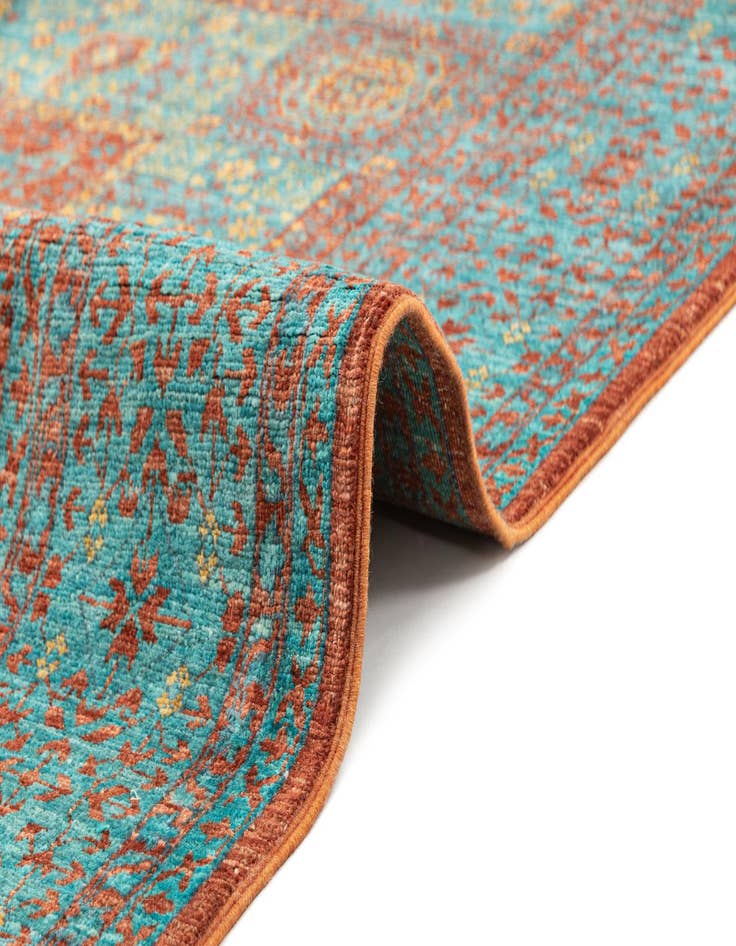 Detail image of  5' 10 x 8'  Hand Knotted Amina Rug