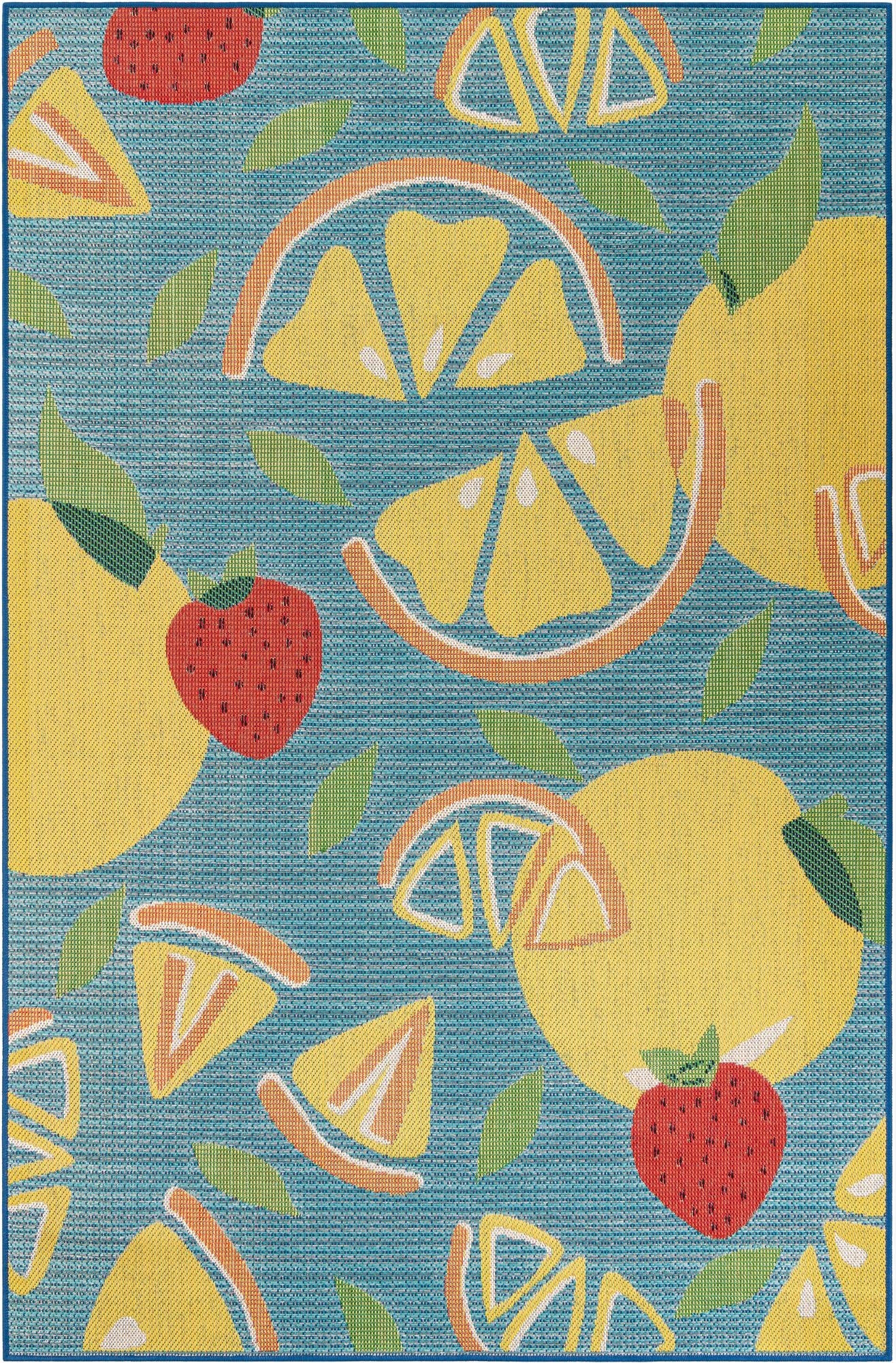  6' 1 x 9'  Washable Baja Indoor / Outdoor Rug